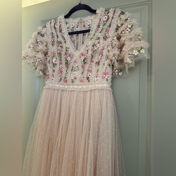 (NWT) NEEDLE & THREAD - BHLDN Florentina Ruffle Ankle Dress - Picture 3 of 8